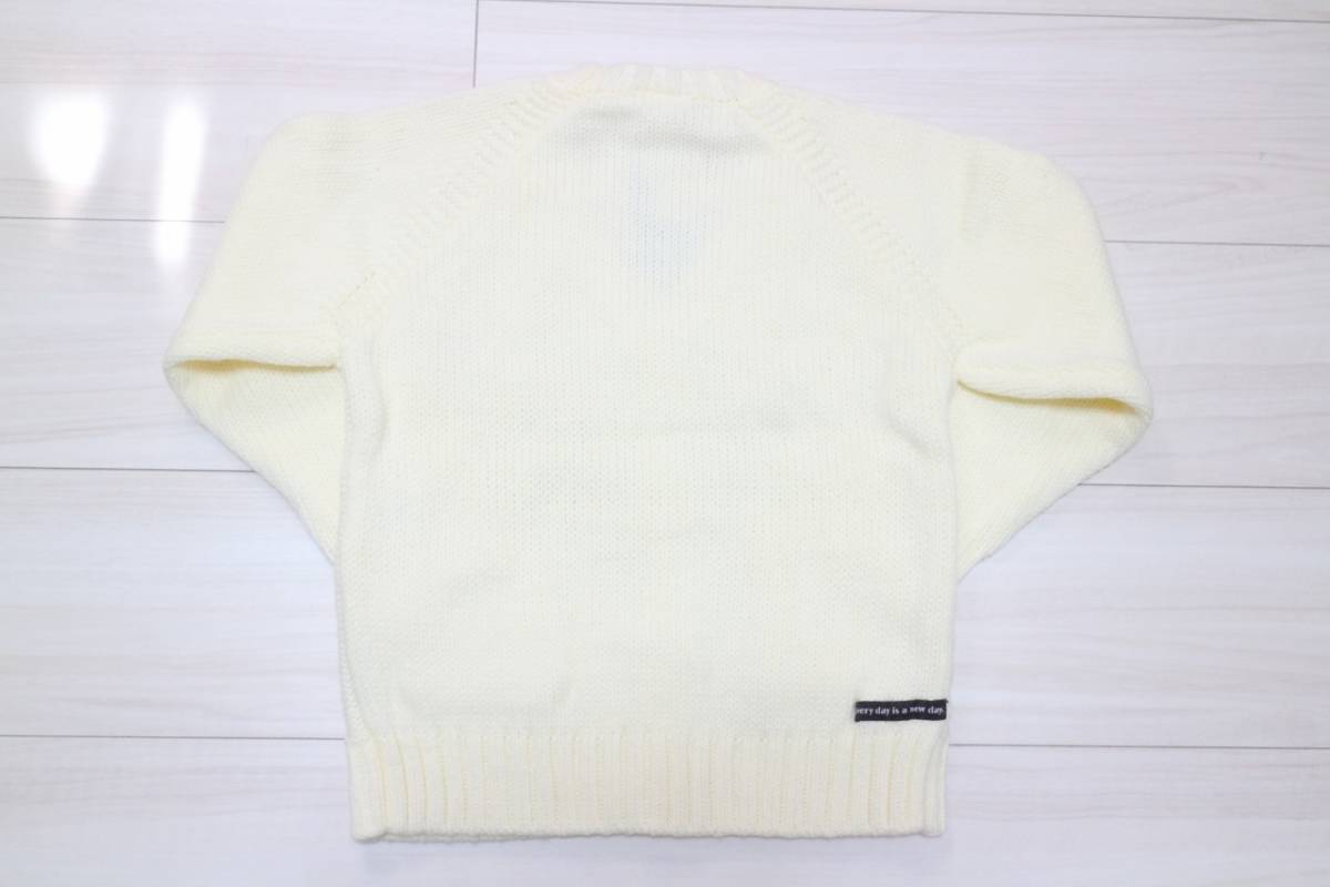 * new goods unused tag attaching * FO KIDS knitted cardigan Parker white 120!!