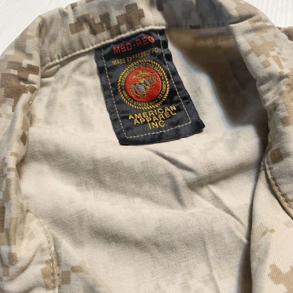 米軍放出品 実物 USMC 海兵隊 インセクトガード MARPAT デザートデジタル迷彩 ジャケット MーR 中古_画像2