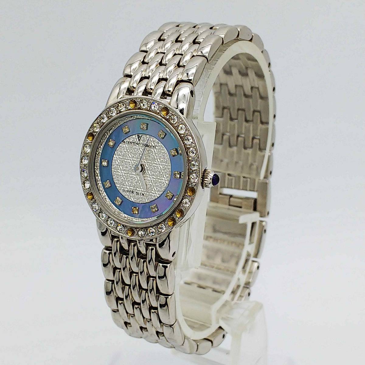 電池交換済】 バレンチノ ドマーニ VALENTINO DOMANI ラインストーン