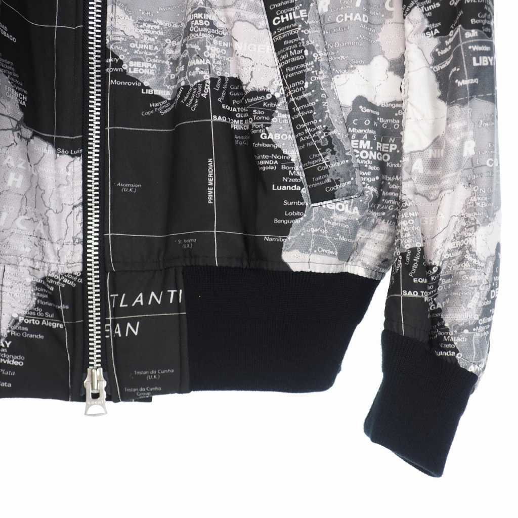 在庫限り】 SACAI World Map Blouson 総柄 asakusa.sub.jp
