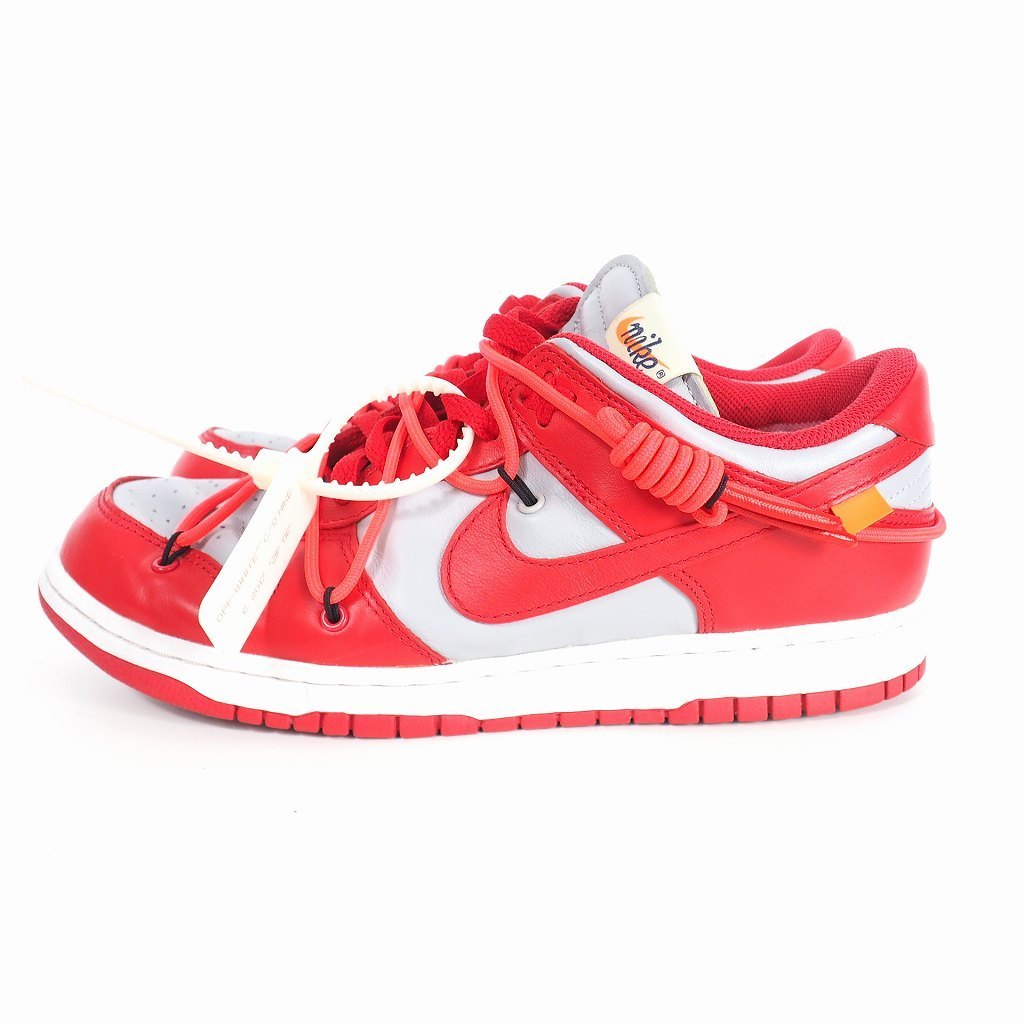 ナイキ NIKE × オフホワイト OFFWHITE DUNK LOW UNIVERSITY RED ダンク