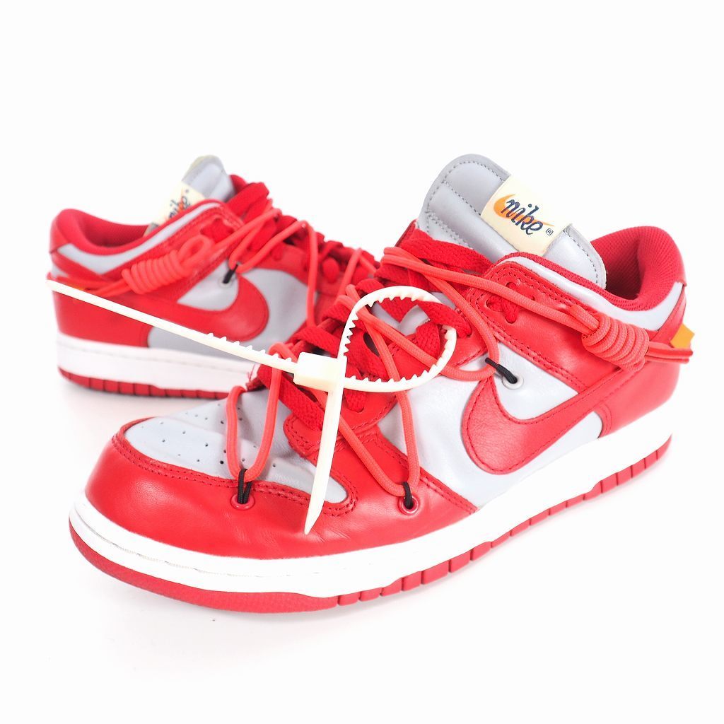 ナイキ NIKE × オフホワイト OFFWHITE DUNK LOW UNIVERSITY RED ダンク