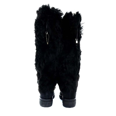 ロロピアーナ Loro Piana ムートンファー ロングブーツ ヒール