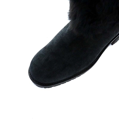 ロロピアーナ Loro Piana ムートンファー ロングブーツ ヒール