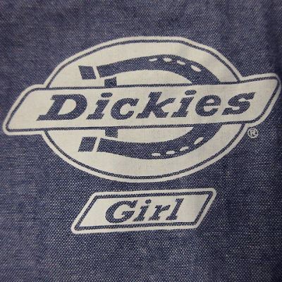 ディッキーズ Dickies シャツ 七分袖 チェック ラメ入り パープル 紫系 L レディース_画像7