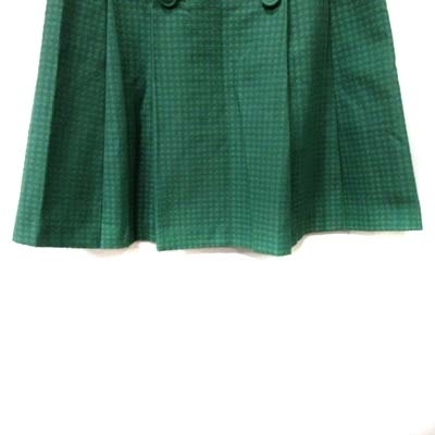  Natural Beauty Basic NATURAL BEAUTY BASIC flair skirt knee height total pattern L green green /YI lady's 