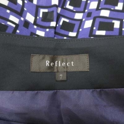  Reflect Reflect flair юбка gya The -mi утечка длинный общий рисунок 7 фиолетовый лиловый чёрный черный /YI женский 