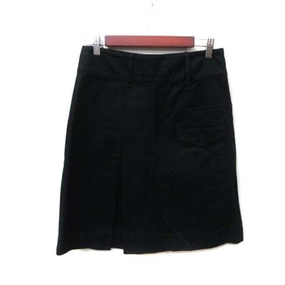  Zucca tiger baiyuZUCCa TRAVAIL trapezoid skirt knee height 0 black black /YI lady's 