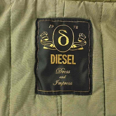  diesel DIESEL military coat long height fur equipment ornament hood XS olive khaki /AN40 men's 