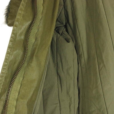  diesel DIESEL military coat long height fur equipment ornament hood XS olive khaki /AN40 men's 