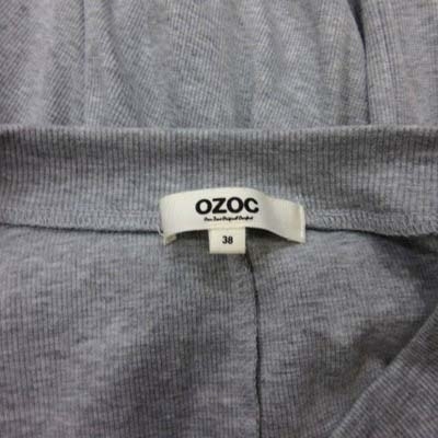 オゾック OZOC ひざ丈ワンピース 半袖 38 グレー /YI ■MO レディース_画像6