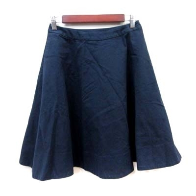  Beams Boy BEAMS BOY flair skirt knee height 0 navy blue navy /YI lady's 