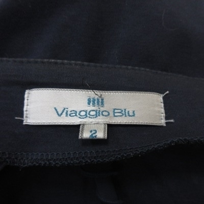 ビアッジョブルー Viaggio Blu カットソー 切替 シフォン 半袖 2 紺 ネイビー /YI レディース_画像5