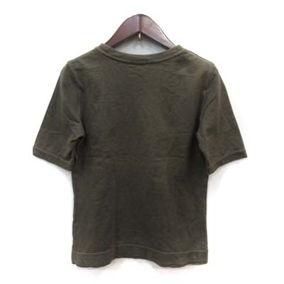  Indivi INDIVI футболка cut and sewn короткий рукав 38 зеленый хаки /YI женский 