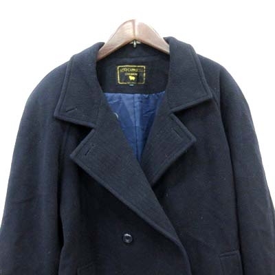 アルトカポット ALTO CAPPOTTO チェスターコート 総裏地 ウール 9R 紺 ネイビー /YI レディース_画像2