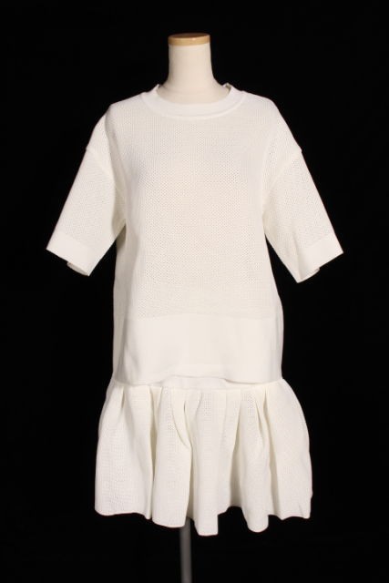  Adore ADORE setup cut and sewn skirt knitted mesh 38 white white /tt0417 lady's 
