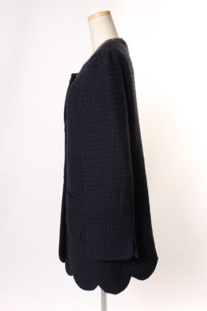 シンシアローリー CYNTHIA ROWLEY ビジュー 装飾 裾スカラップ コート /ka0423 レディース_画像2