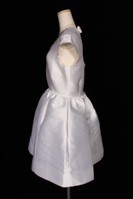 ケイトスペード KATE SPADE Madison Avenue Collection Formal Dress ワンピース ひざ丈 ビジュー 半袖 2 白 ホワイト NJMU3509 /tk0425 レ_画像2