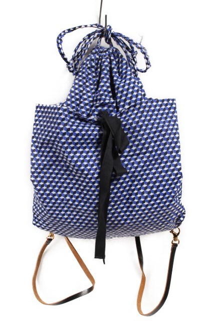  Marni MARNI рюкзак общий рисунок мешочек синий голубой ako0524 женский 