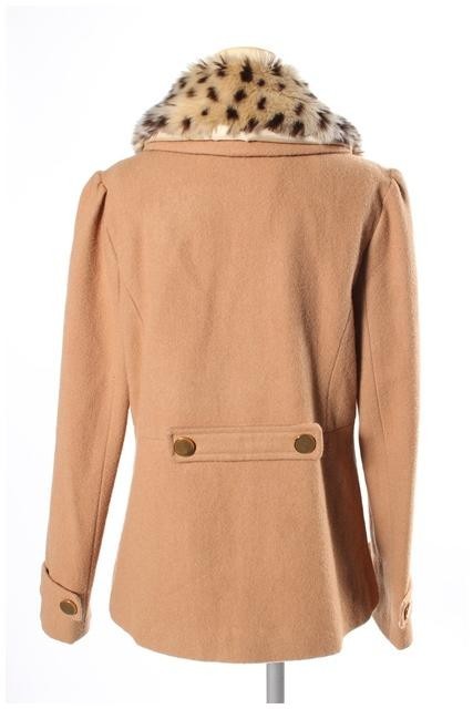  Chesty Chesty coat jacket Short double fake fur wool 0 beige ayy0516 lady's 