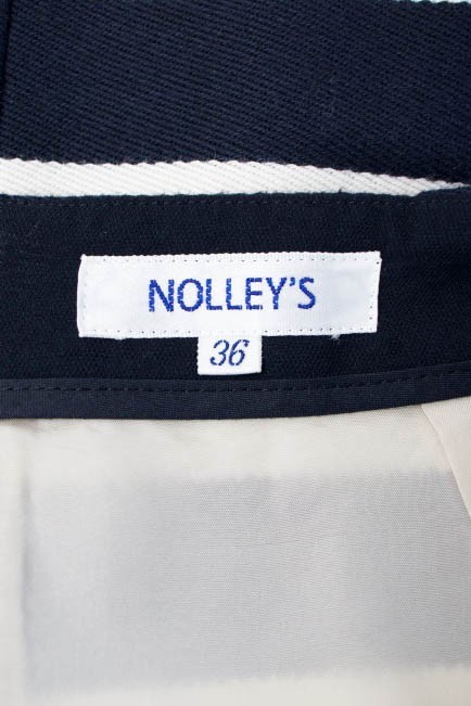 ノーリーズ Nolley's スカート 台形 ボーダー ミニ 36 紺 ベージュ ネイビー /TH8 レディース_画像6