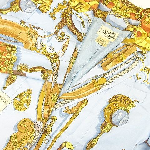 エルメス LEDOUX 博物館 1B テーラードジャケット ブレザー スカーフ柄