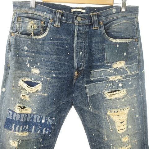 ダブルアールエル RRL NEW DITCH PLAIN BUCKLE BACK DENIM PANTS