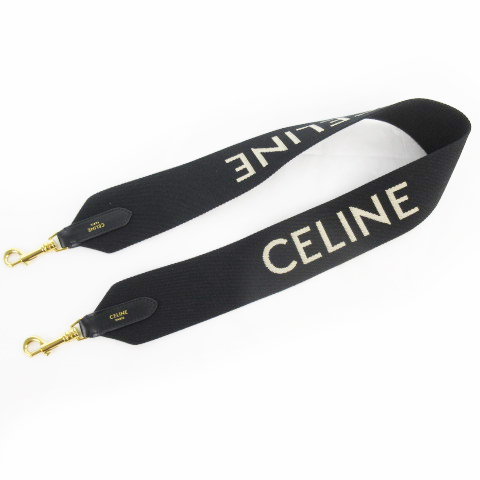 未使用 セリーヌ CELINE ロゴ ショートストラップ ブラック-