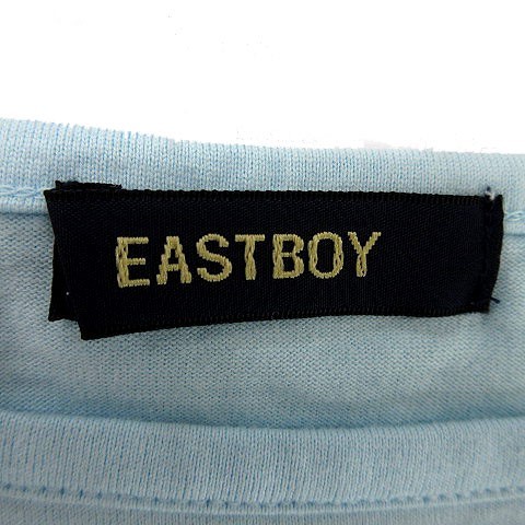 イーストボーイ EAST BOY Ｔシャツ 半袖 刺繍 ロゴ 水色 9 レディース_画像6