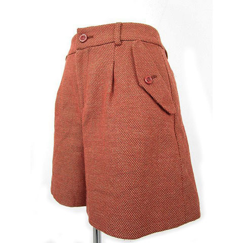  Kumikyoku KUMIKYOKU pants culotte wool tweed Mix thread orange series 1 lady's 