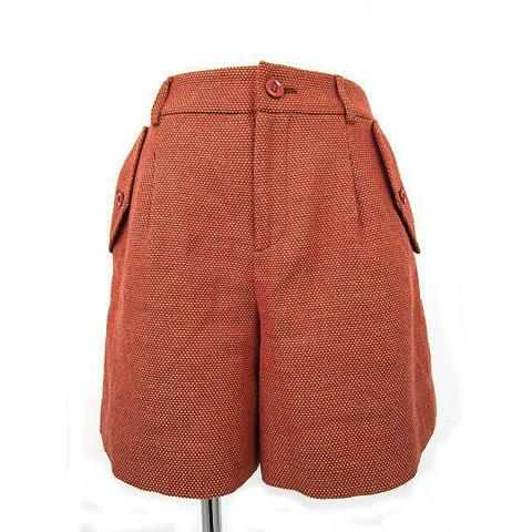  Kumikyoku KUMIKYOKU pants culotte wool tweed Mix thread orange series 1 lady's 