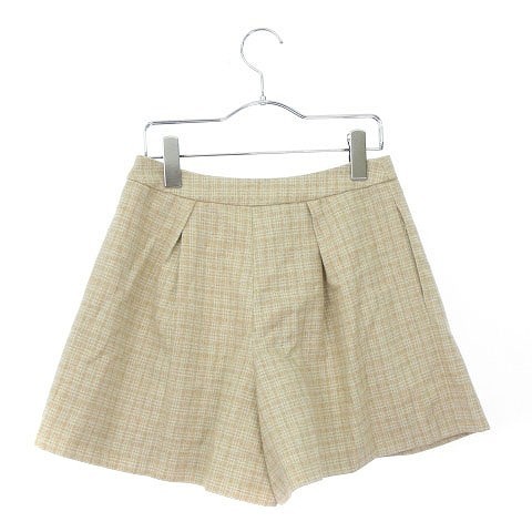  Cecil McBee CECIL McBEE pants skirt culotte check M beige *S*01 /fy0308 lady's 