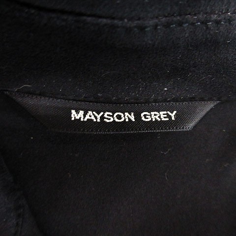 メイソングレイ MAYSON GREY ワンピース 長袖 ひざ丈 スウェード調 ブラック 黒 2 レディース_画像6