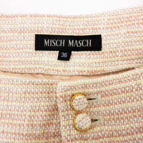 ミッシュマッシュ MISCH MASCH パンツ ショート ツイード ラメ 36 オレンジ ピンク ☆S☆ /yt0614 レディース_画像5