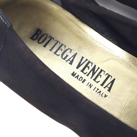 ボッテガヴェネタ BOTTEGA VENETA シューズ ローファー タッセル アーモンドトゥ スエード 5.5 黒 ブラック /M2N レディース_画像6