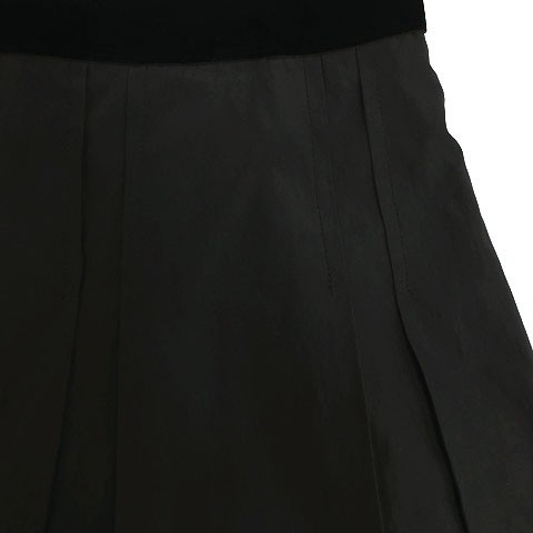 ボディードレッシング BODY DRESSING Deluxe スカート ひざ丈 切替え 裾ベロア ブラック 黒 36 レディース_画像2