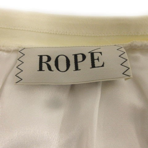  Rope ROPE юбка колено длина Flare шелк ... рисунок слоновая кость 36 женский 
