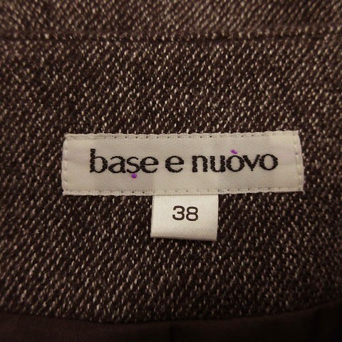 バーゼエヌオボ base e nuovo スカート ひざ丈 ツイード ブラウン 茶 38 レディース_画像6