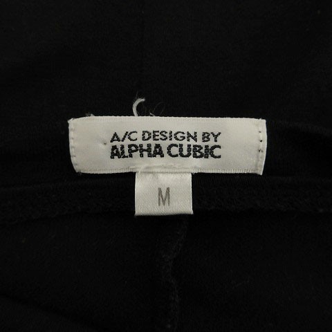  Alpha Cubic ALPHA CUBIC cut and sewn long sleeve stretch wool . black black M lady's 