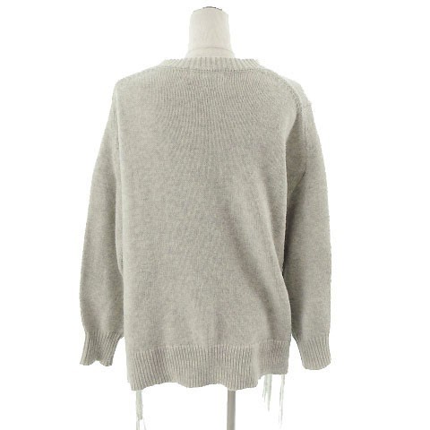  Mayson Grey MAYSON GREY вязаный свитер длинный рукав толстый боковой вязаный серый серия 2 женский 