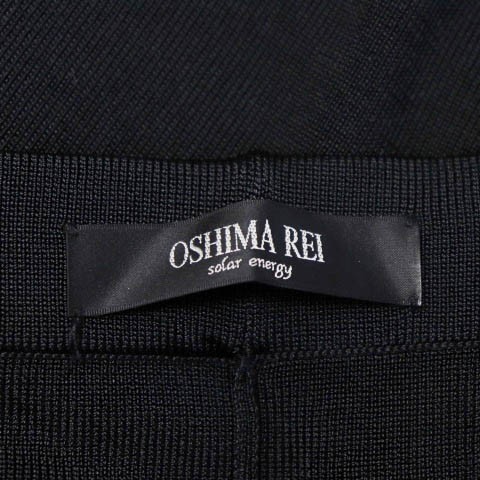 オオシマレイ OSHIMA REI パンツ ジョガー リブ ストレッチ ウエストゴム 黒 ブラック /RI4 レディース_画像3