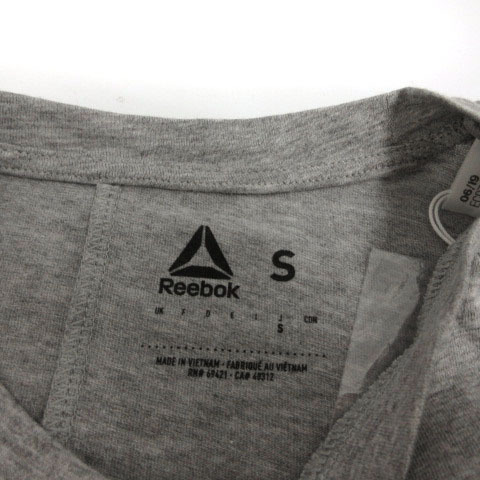 未使用品 リーボック Reebok Tシャツ 半袖 EC0726 胸ポケット コットン グレー S メンズ_画像5