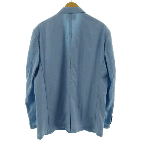 ミコノス MICONOS ジャケット テーラードカラー シングル 2B 格子柄 ブルー系 青系 ホワイト 白 110 メンズ_画像6