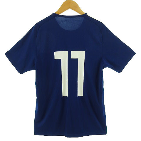 アディダス adidas Tシャツ 半袖 丸首 サッカー 日本代表 背番号11 ブルー 青 M メンズ_画像4