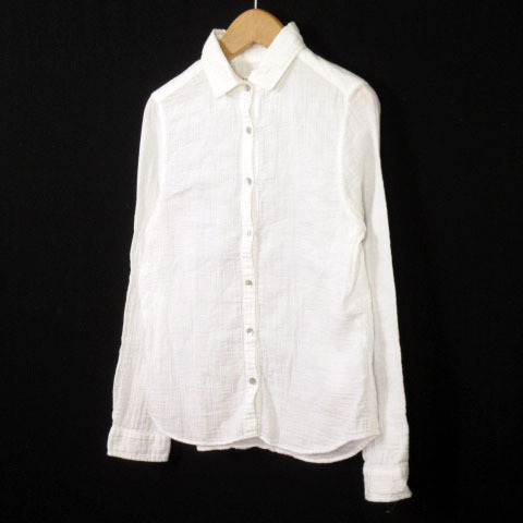  La Marine Francaise LA MARINE FRANCAISE рубашка блуза морщина обработка длинный рукав хлопок 1 белый белый женский 