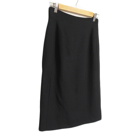  Christian Dior Christian Dior Vintage юбка тугой разрез шерсть M внутренний стандартный чёрный черный женский 