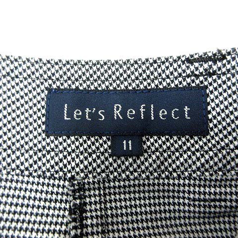 リフレクト Reflect Let’s ハーフジップ ショート 千鳥格子 11 黒 ブラック 白 ホワイト /YK レディース_画像5