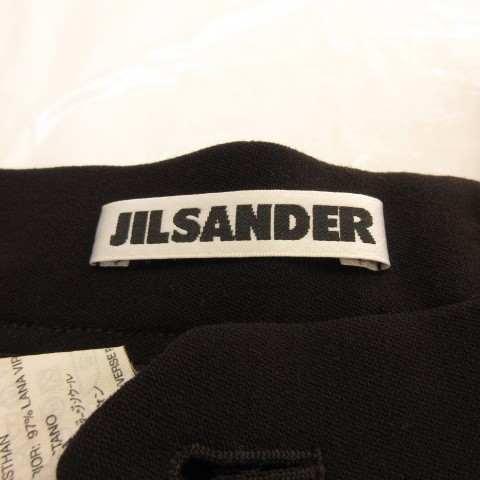 ジルサンダー JIL SANDER スーツ セットアップ テーラードジャケット ロングパンツ バギー ストレッチ 焦げ茶 34 36 レディース - 8