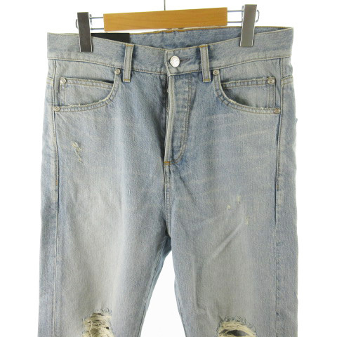 バルマン BALMAIN デニムパンツ ジーンズ Gパン クラッシュ ダメージ
