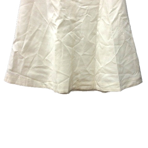 so Ray a-doSOULEIADO flair skirt knee height wool 0 white cream /MN lady's 